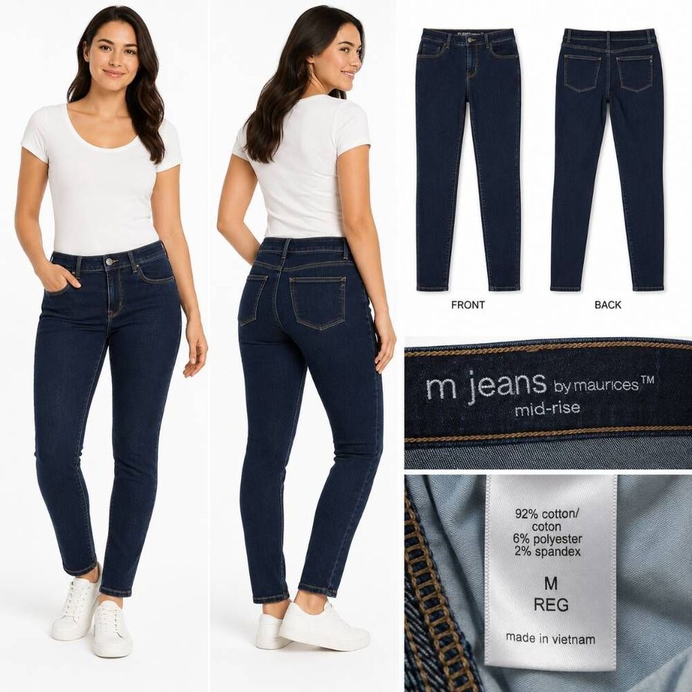 M Jeans Maurices Medium Mid Rise Skinny Dark Wash